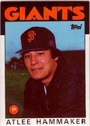 1986 Topps Baseball Cards      223     Atlee Hammaker